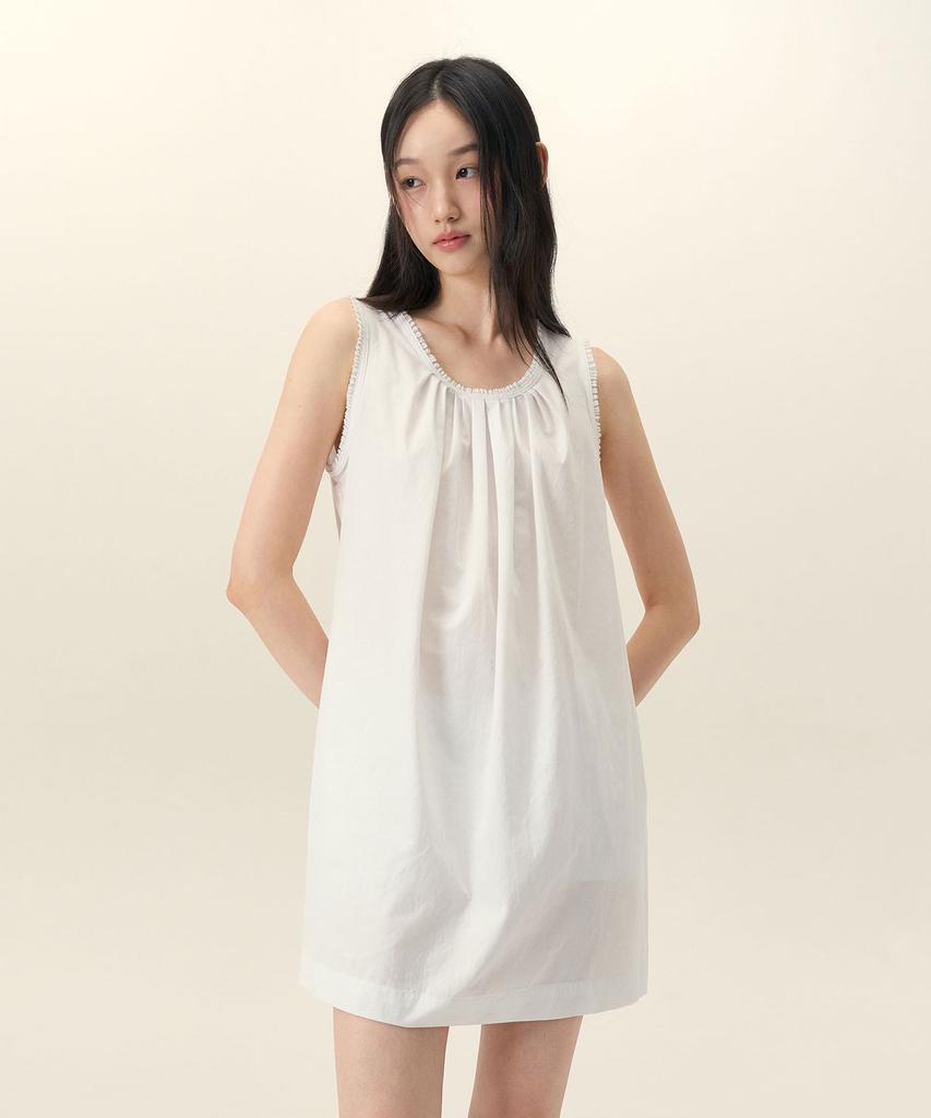 Limekeu Open Back Sleeveless Dress White