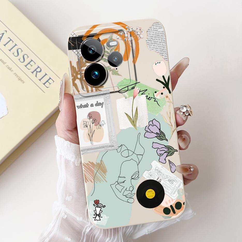 For Realme GT7 Case GT 7T 5G RMX5061 Luxury Art Painted Cover Soft Silicone Case For Realme GT 7 Pro GT7 T RealneGT 7T 5G Fundas
