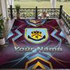 Custom Text Printed Rug Burnley Football Non Slip Floor Carpet For Home Room Decor
