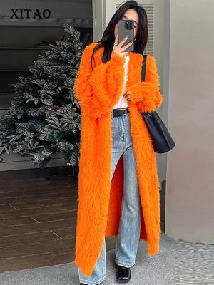 Strickjacken Einfarbig Stricken Pullover Temperament Lose Mode Frauen Pullover DMJ3669