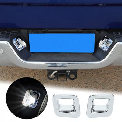 2x Rear License Plate Lamp Cover Trim Frame For Dodge Ram 1500 2010-2017 Chrome