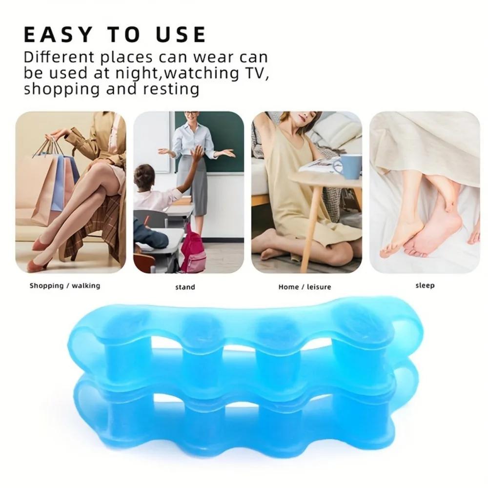 1 Pair Soft Touch Silicone Toe Spacers, Reusable Toe Spacers for Feet