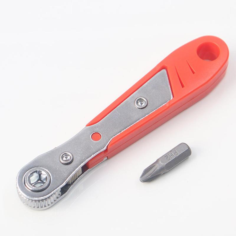 Ratchet Screwdriver Handles Narrow Spaces, Front And Rear, Elbow Wrench, Right Angle Bending, Cross Screwdriver, Steel Material