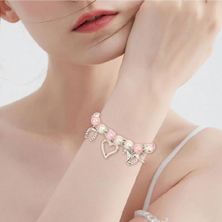 Elegant Star Elf Pendant Bracelet Adjustable Length Faux Pearls Jewelry For Women Girls Versatile Style