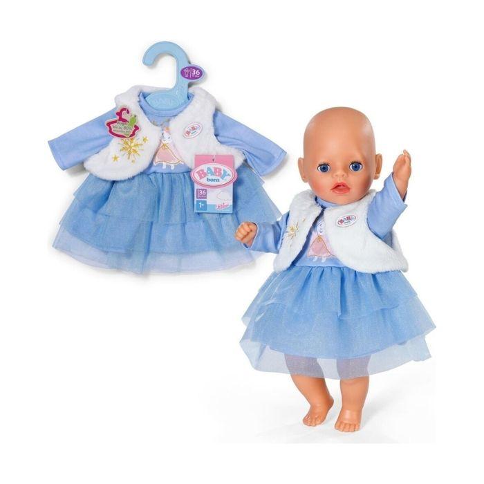 Robe d'hiver - ZAPF CREATION - BABY born - Bleu - Veste en peluche - 36 cm