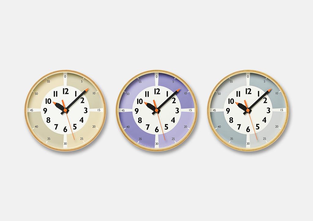 Lemnos Funpun Clock with Color! Analog Beige YD23-09 BG Kids Educational Clock
