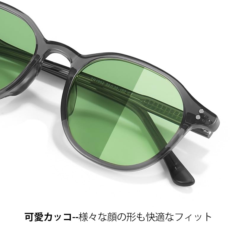 Karsaer Polarized Cute Round Shape with Colored UV Stylish and Simple Perfect for Men and Easy To Coordinate with Perfect for Outdoor B6011 Women's