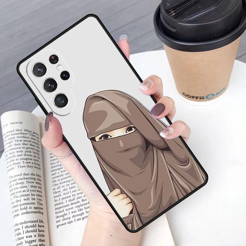 Hijab Face Muslim Islamic phone case Cover For Samsung Galaxy S24 S25 Ultra S21 S22 Ultra S10E Note 10 Plus Note 20 FE S23