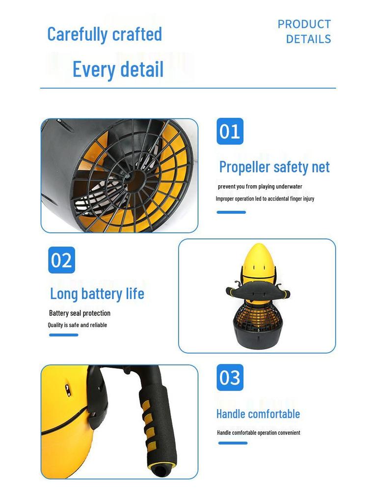 300W Brushless Underwater Thruster with Lithium Battery for Water Sports and Diving