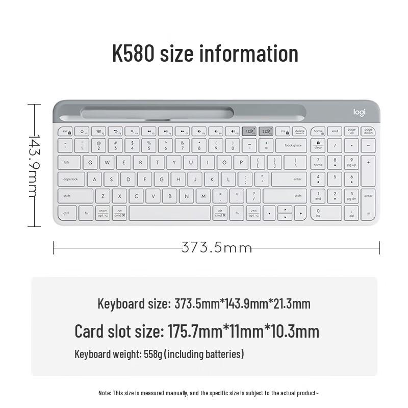 Logitech K580 Wireless Bluetooth Slim Silent Keyboard