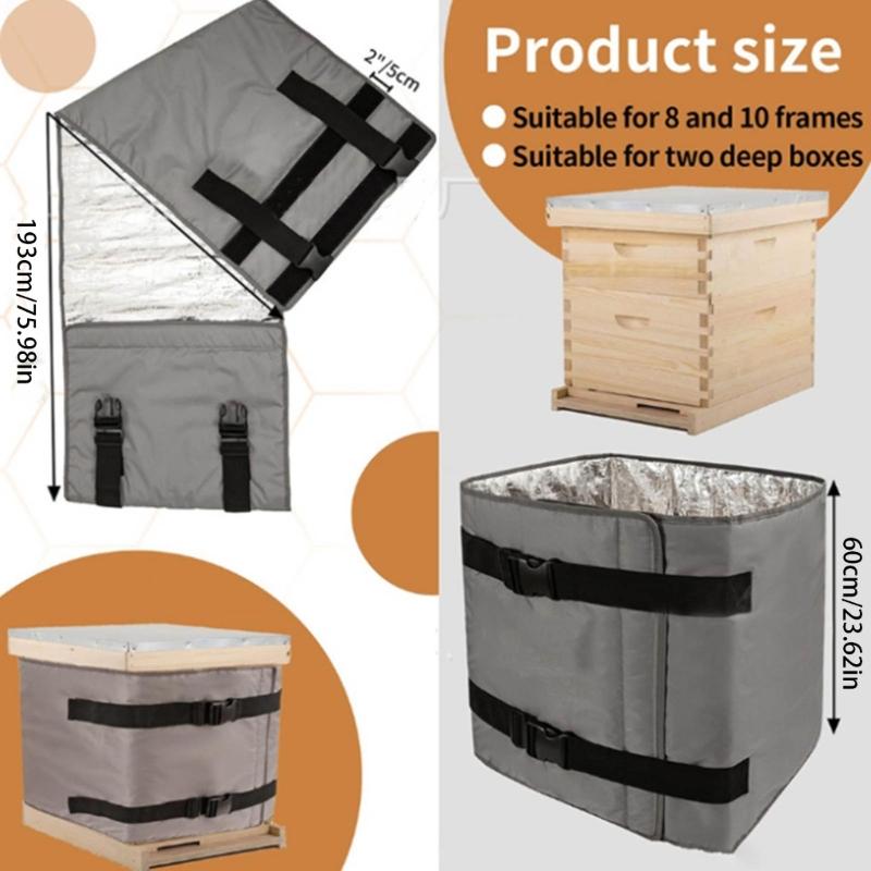 Thermal Beekeeping Winter Cover With Reinforced 600D Oxford Fabric Multilayer Insulation Fit for Extreme Cold Protective