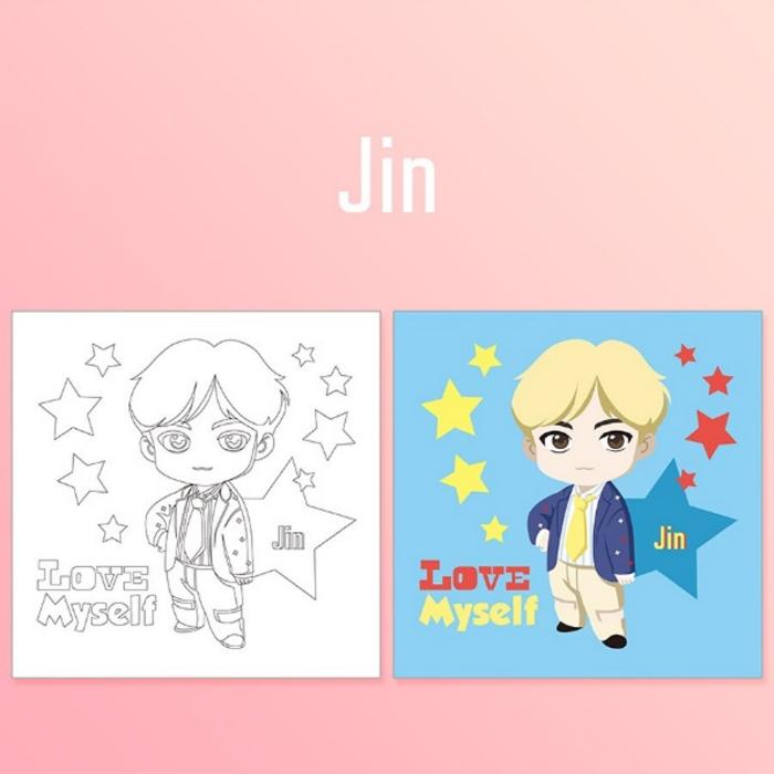 BTS BTS CHARACTER DIY PAINTING 25 X 25