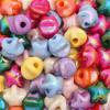 10pcs/lot Plated Color Acrylic Star Beads Loose Spacer Pentagram Beads For DIY Charms Bracelet Phone Chains Jewelry Accessories