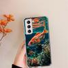 Red Fish Swims in The Depths of The Sea Clear Phone Cases for Samsung S26 Ultra Galaxy S25 Edge S24 S23 FE S21 Plus S20 S22 S10