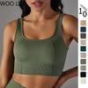 Seamless Sports Bra Tank Women Racerback Workout Top Solid Gym Wear Fitness Running Apparel
