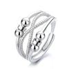 Dual Hollow Fidget Rings for Anxiety Women Men Open Worry Spinning Kunckle Ring