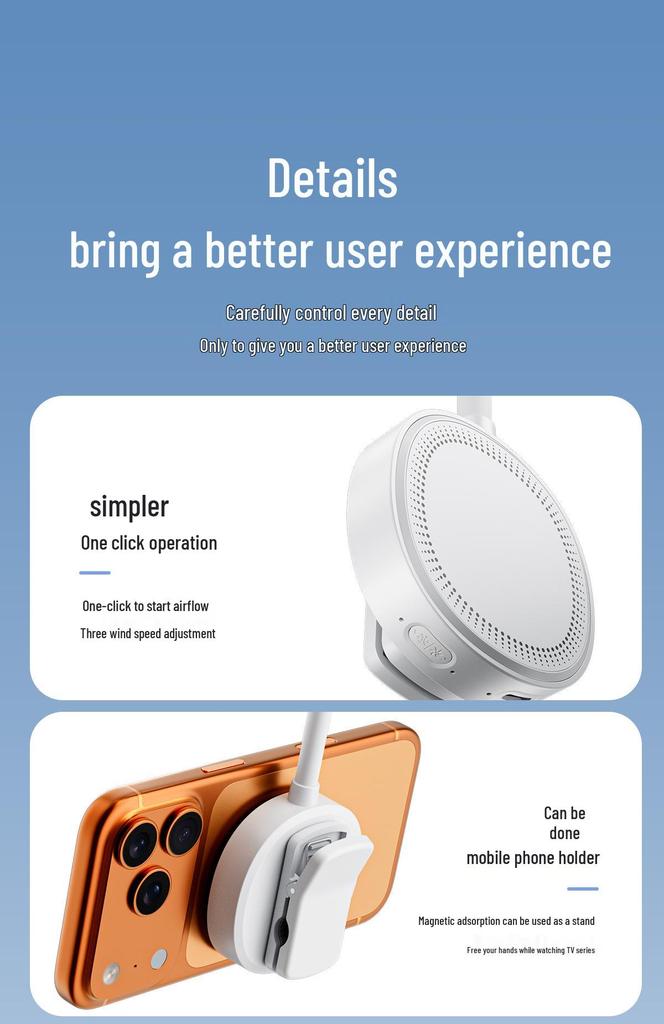 USB Rechargeable Magnetic Mobile Phone Cooling Clip Fan