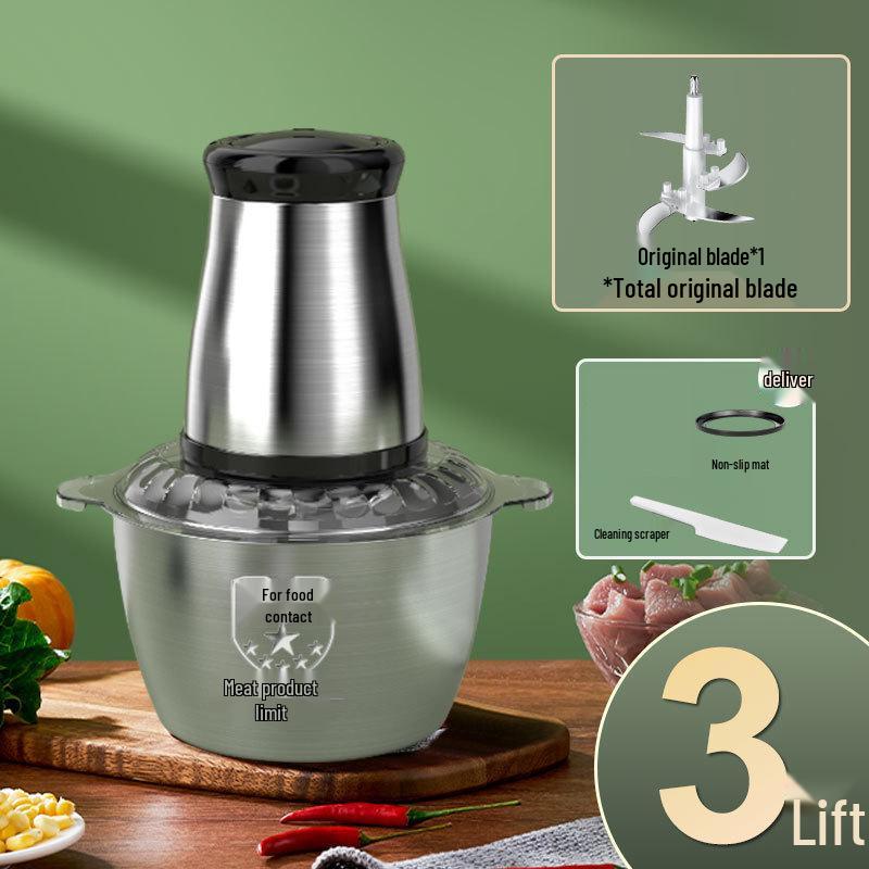Stainless Steel Multi-Functional Meat Grinder & Vegetable Processor with High Power