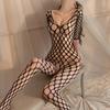 Fan Lei, erotic underwear open crotch passion women's transparent seduction stockings one-piece large mesh uniform 06
