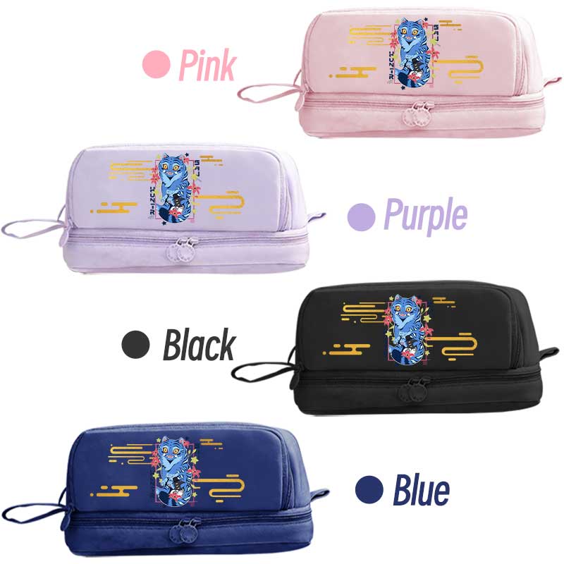 Double-layer Learning Stationery Bag Gift Girl Group Shoulders Bag For K-Pop Cartoon Pencil Case Stationery Bag Anime