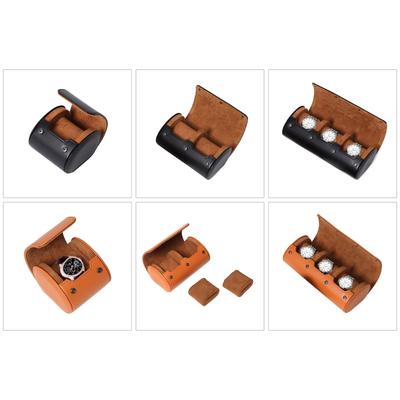 Leder Uhrenaufbewahrungsbox Staubdichter Organizer 1/2/3 Schlitze Uhrenetui Tragbare Uhrenrolle Reiseetuis für Reisen Herren