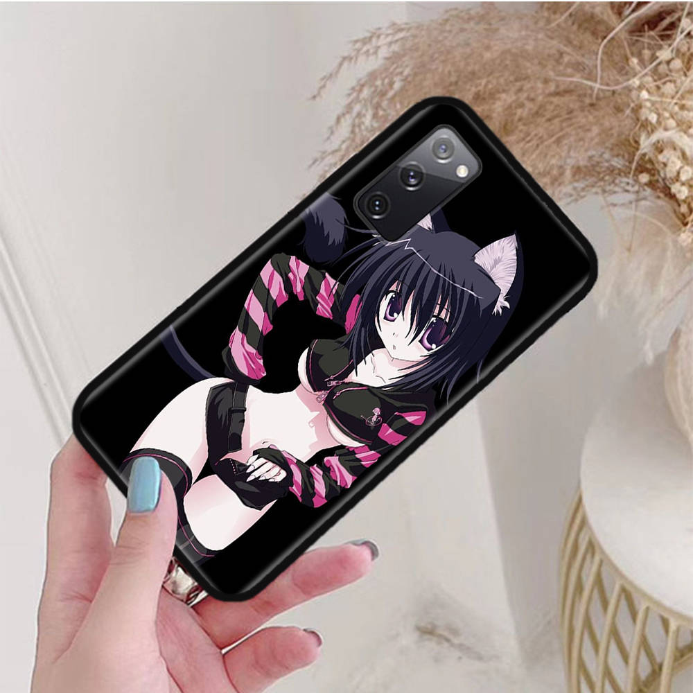 Black Case for Xiaomi Poco X6 X4 M5 M6 F5 F6 C65 C55 C50 C51 C40 Pro Redmi 14C A3X 13C 12C 11T 10A 9C Note 7 6 8A Plus W-59 Cat Girl