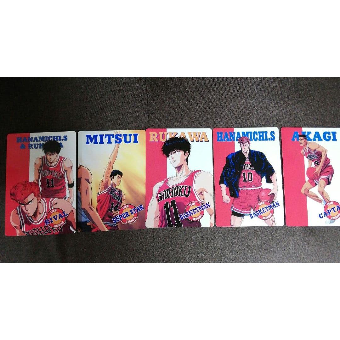Used Slam Dunk Shohoku Members Card Set of 5 Amada Jumbo Cards Original Item