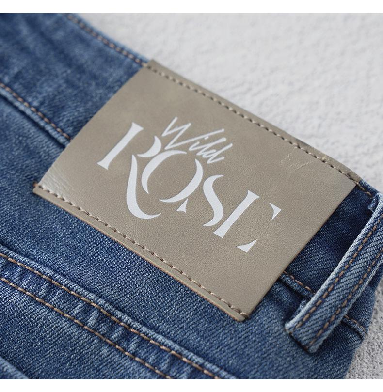 Light Blue High-Waisted Wide-Leg Micro-Flared Women's Jeans - Retro Spring/Autumn 2025 Design