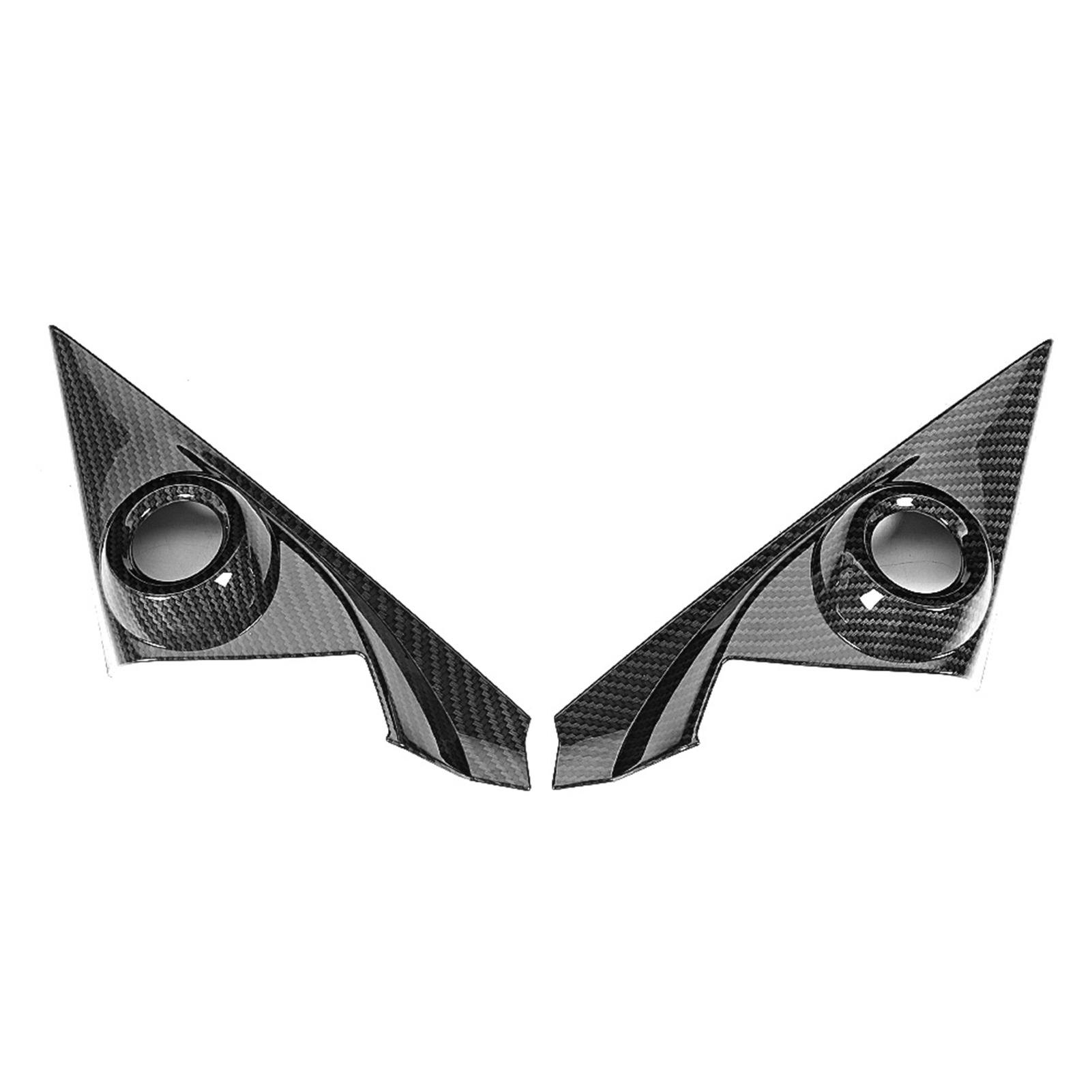 2pcs A‑Pillar Speaker Trim Cover Carbon Fiber Style Decoration Fit for Honda Civic 10th 16‑19
