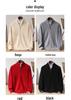 Men's 100% Pure Wool Thickened Half-High Collar Zipper Cardigan Sweater for Autumn/Winter