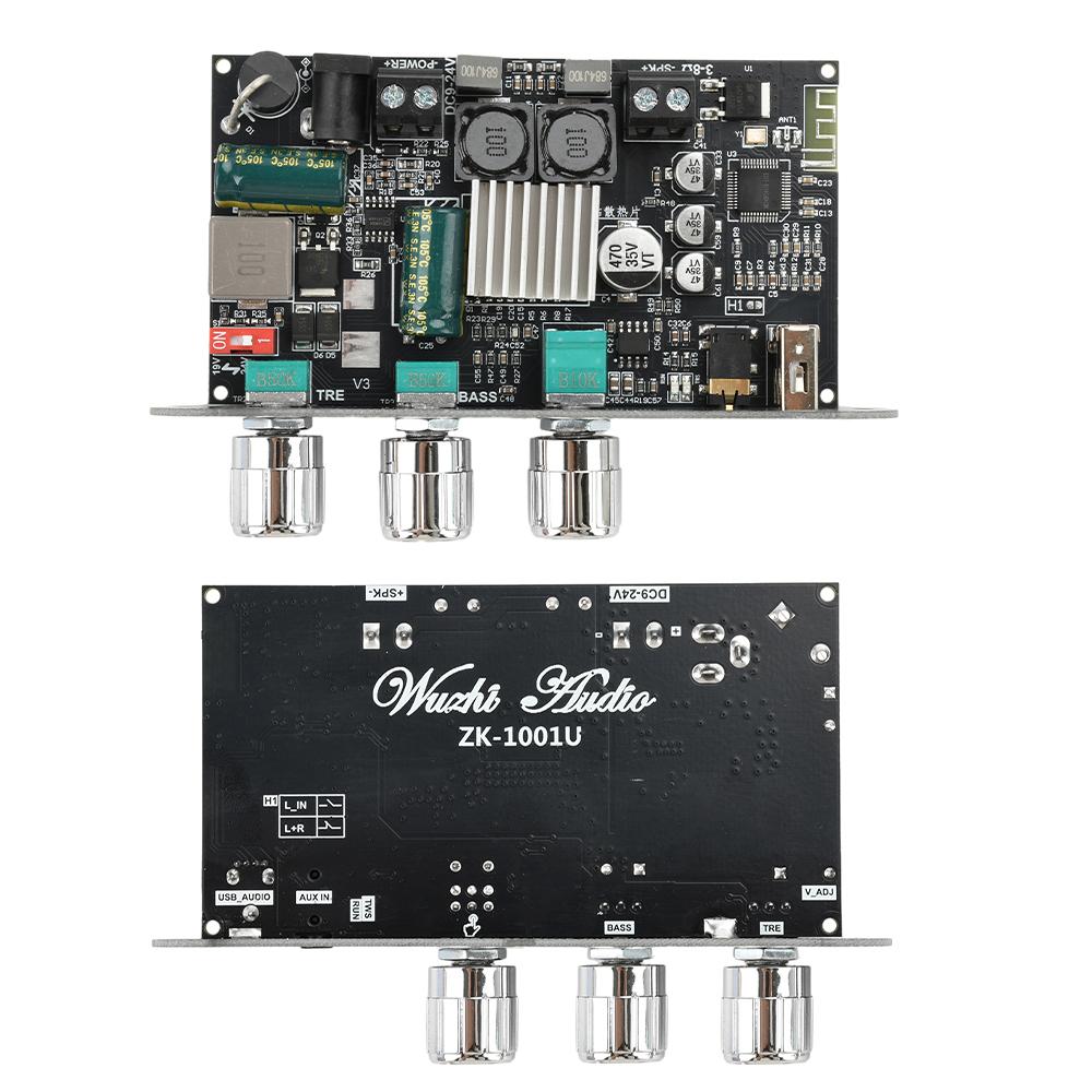 ZK-1001U Mono 100W BT Amplifier Board Module DC 9-24V Supports APP Amplifier Chip TPA3116D2 Female Socket 5.5 * 2.1 Interface
