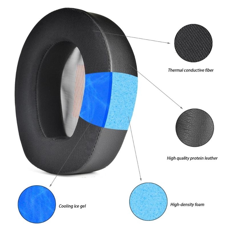 Ear Cushions Ergonomic Iced Gel Cooling Headphone Earpads Optimaled For QUANTUM200 Q200 Q300