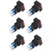 25 Pcs Push Button Switch Light Indicate Self Locking Long Life Industrial Control Push Switch Button for Contactor 24V