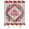 TU Bathroom Shower Curtain Christmas Santa Claus Festive Holiday Pattern Waterproof Decor