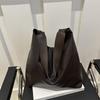 Leather Soft PU Shoulder Bag Large Capacity Underarm Bag Simple Women Handbag  Shopping