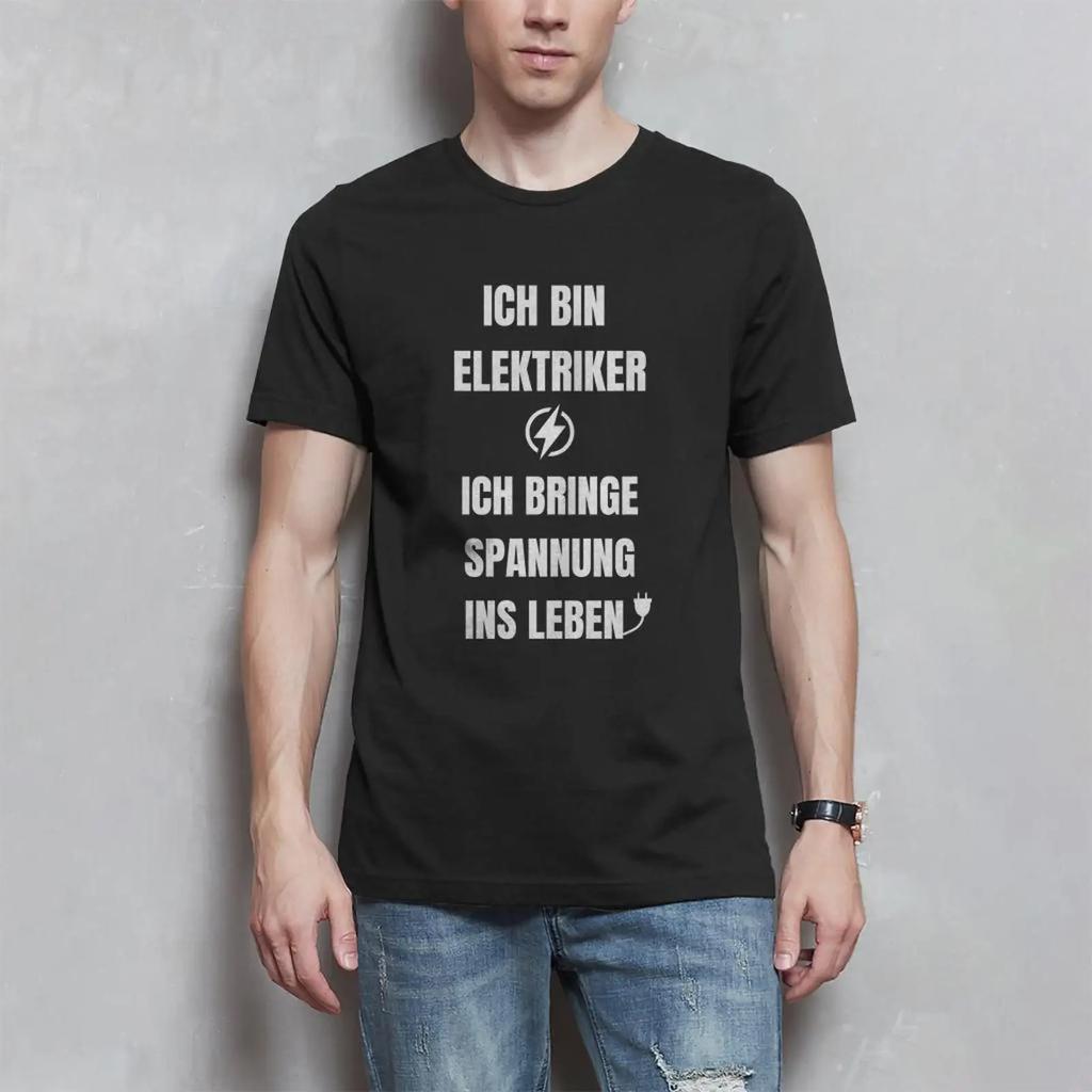 Unisexs Funny Gerunisex Quote Electrician T Shirt Casual Work For Technician Fitter Craftsunisex Vintage Breathable Streetwear