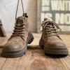 Martin boots men's winter street style velvet warm retro high-top leather Japanese high-end matte leather tooling shoes