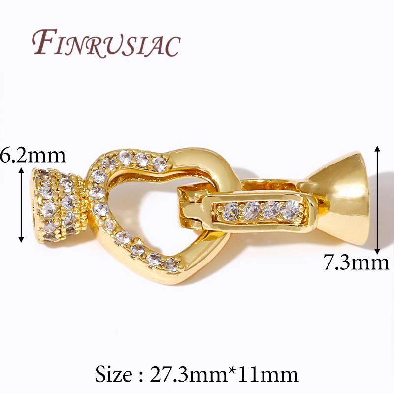 18K Gold Plated Connectors For Jewelry,Brass Zircon Clasps For Bracelets Accessories,DIY Jewelry Making Supplies,Pearl Clasp