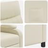 Recliner Chair Cream Faux Leather