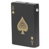 Poker Lighter Windproof UV Light Zinc Alloy Refillable Cigar Cigarette Lighter for Men Women Black
