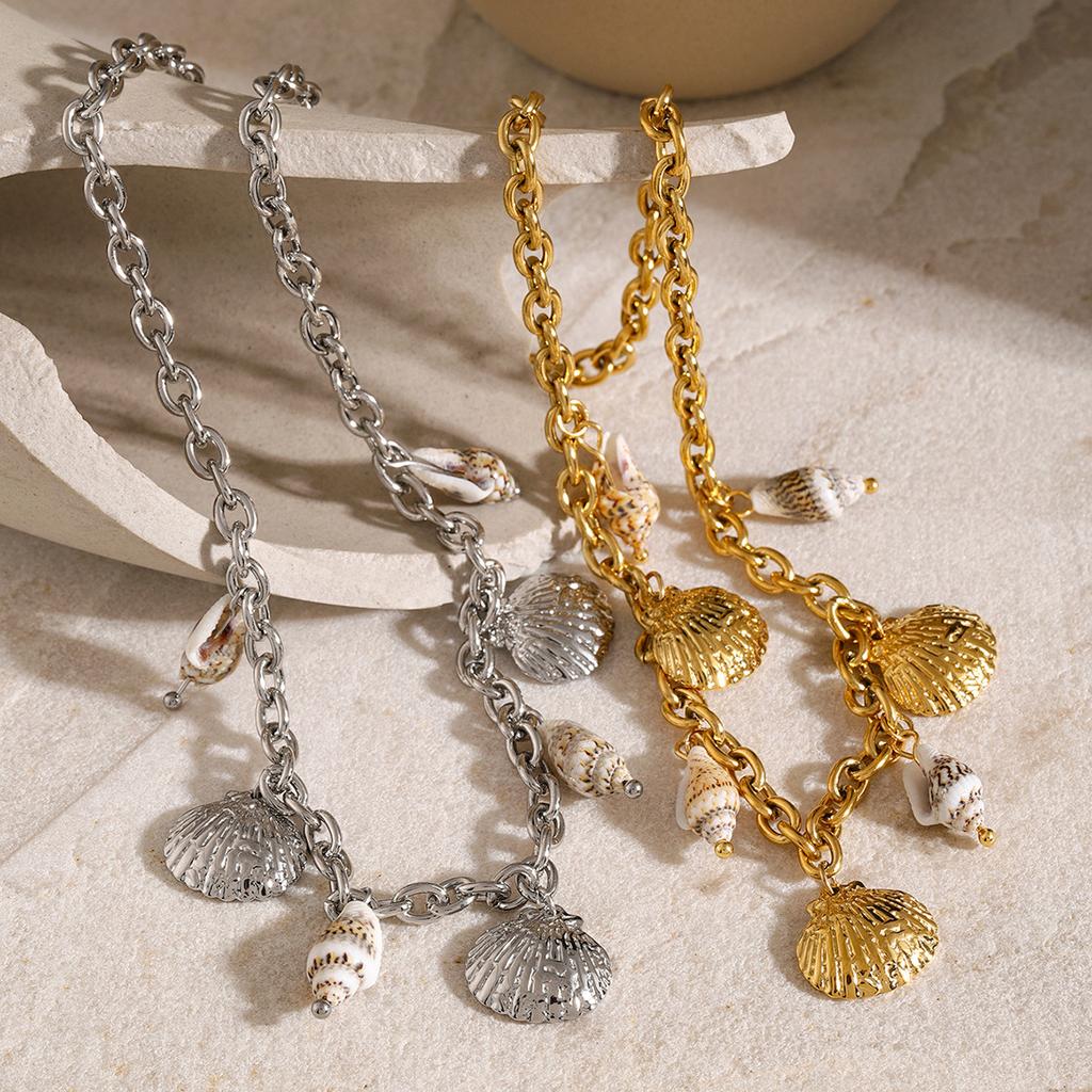 Yori Minimalist Stainless Steel Pearl Conch Shell Starfish Drop Bracelet for Women Rust Proof Distinctive Jewelry 2025