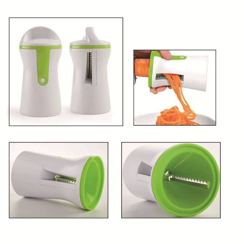 Multifunction Vegetable Slicer With Rotating Spiral Funnel For Kitchen Prep And Gift Use