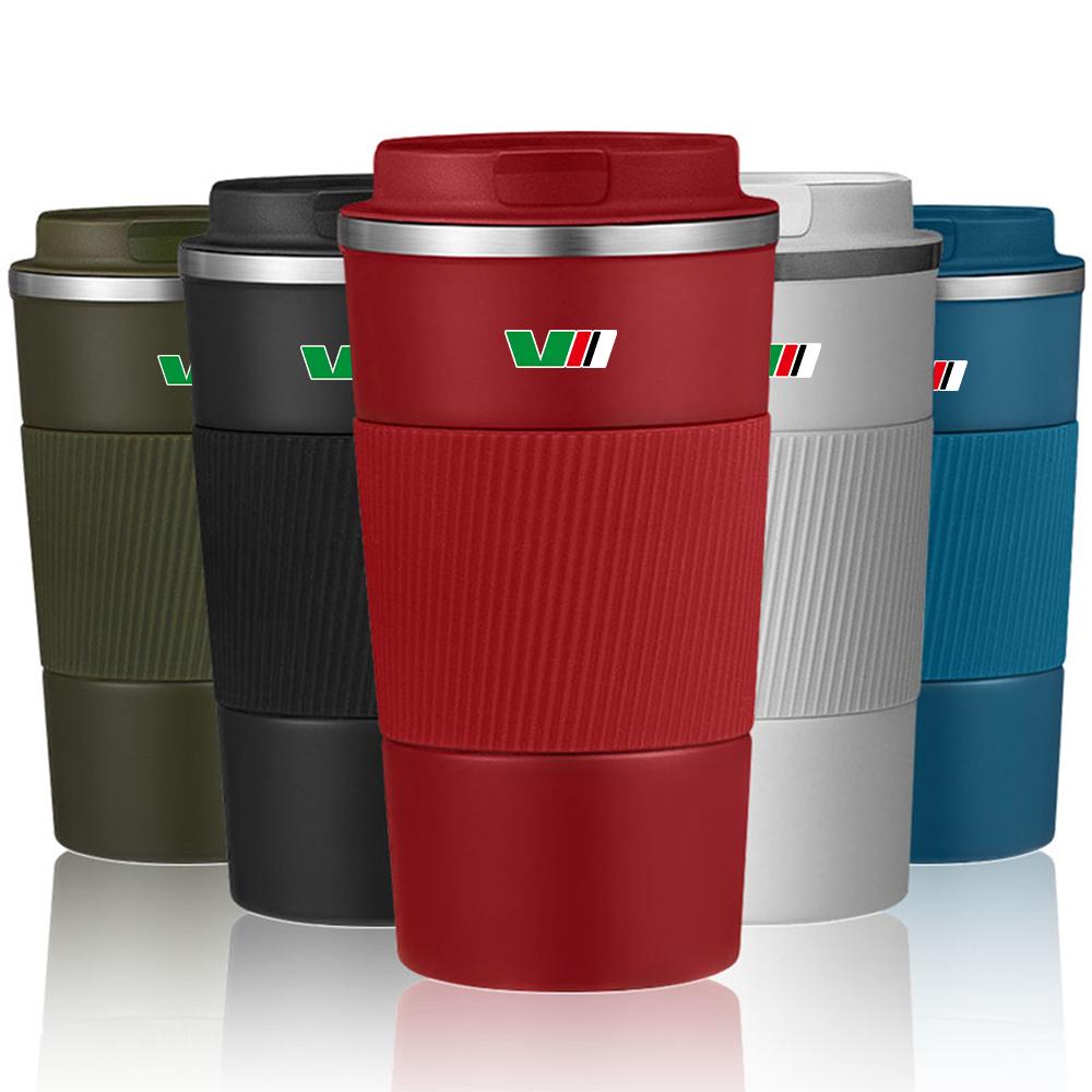 Car Thermos Cup Coffee Mug Stainless Steel Coffee Thermos Mug Badge For Skoda S VII Yeti Kamiq Kodiaq Karoq Octavia Fabia Rapid