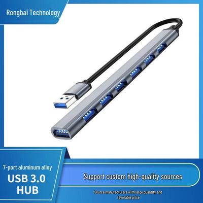 Aluminum Alloy 7-Port USB 3.0 Hub Expander & Docking Station