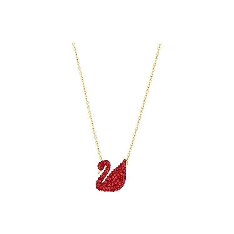 Swarovski Swan Gold Plated Pendant Large Imitation Crystal Necklace Women Necklace 5465400