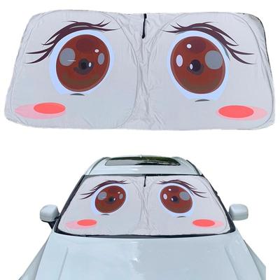 Sluneční clona do auta, kreslený design, čelní sklo auta, sluneční clona, sluneční clona pro čelní sklo auta, sluneční clona do auta, kryty čelního skla auta