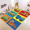 Cartoon Excavator Children's Printed Carpet, Boys' Favorite Engineering Vehicle Theme Home Decoration Props Anti Slip Mat