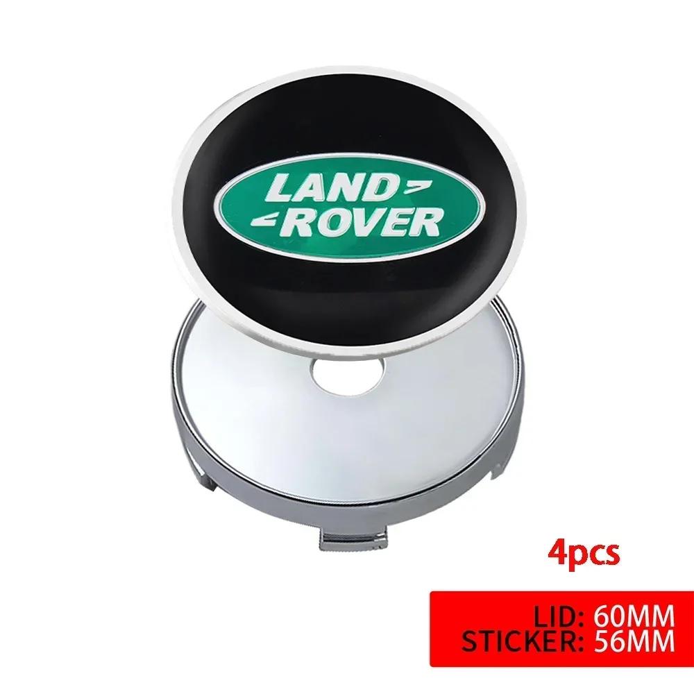 56/60MM Car Styling Aluminum Wheel Center Hub Caps Sticker Accessories For Land Rover Discovery 3 Defender Range Rover Velar SVR