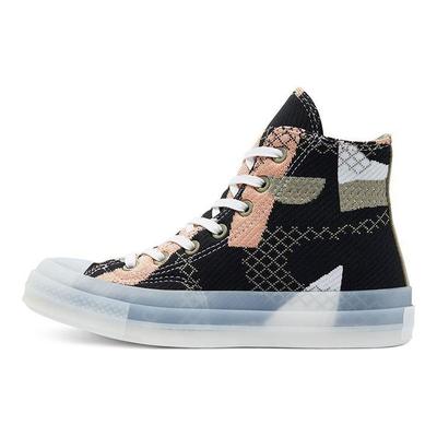 Baskets montantes Chuck 70 Knit Mashup pour homme Noir Blanc Gravier 570273C