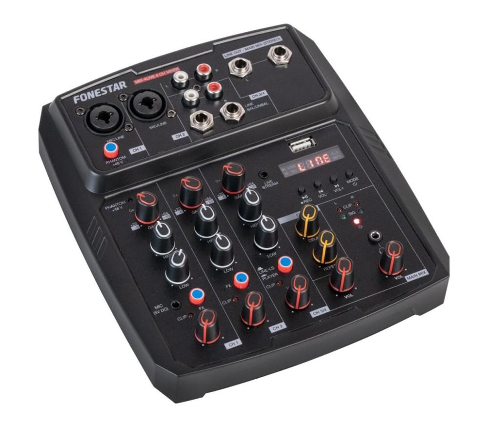 

Fonestar MIX-4LIVE: streaming mixing console, Fonestar чорний